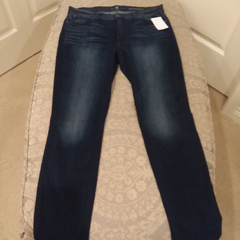 7 For All Mankind Skinny Dark  Denim Jeans - NWOT